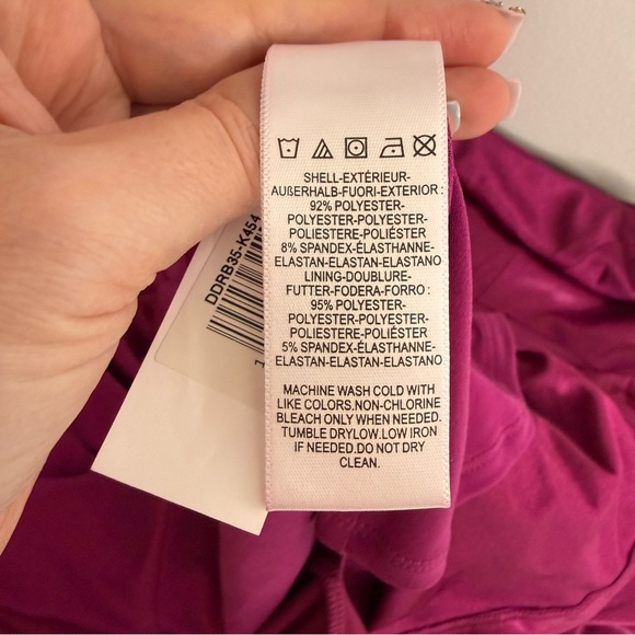 Dress The Population Laos Metallic Pink Fuchsia One Shoulder Dress Small NWT - Picture 8 of 13